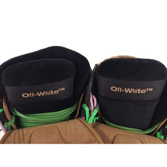 Off-White High Top Snow Sneaker Boots EU 40 US 10 Women's Black Brown Virgil - Picture 5 of 15